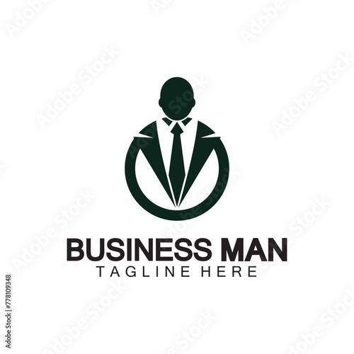Businessman logo design vector icon illustration