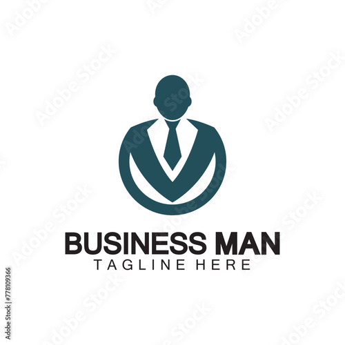 Businessman logo design vector icon illustration