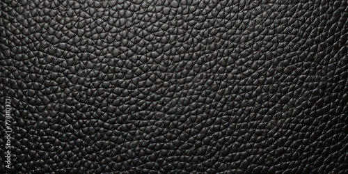 Black leather pattern background with copy space for text or design showing the texture