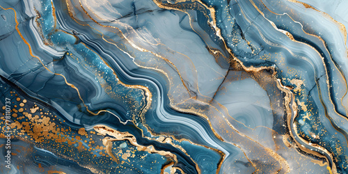Blue marble abstract background 