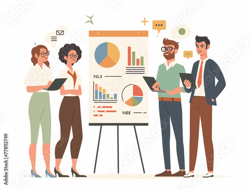 engaged salespeople pitching to clients
