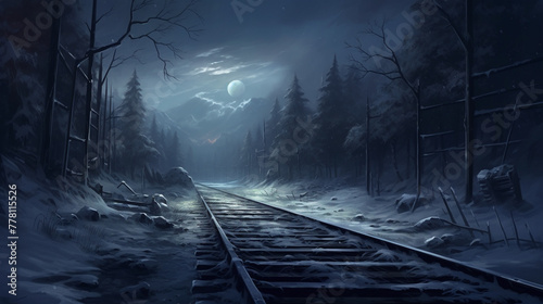 A snow-covered landscape, untouched except for the tracks of a solitary animal.