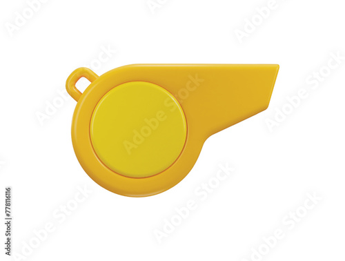 whistle icon 3d rendering vector illustration