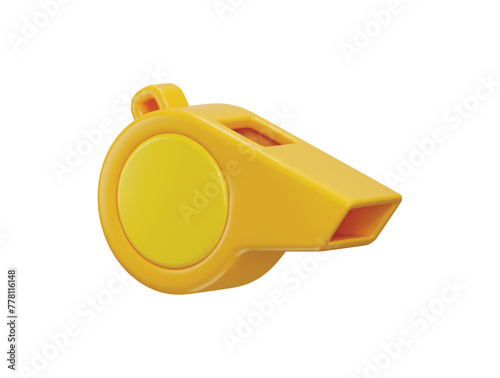 Emergency whistle icon 3d rendering vector illustration