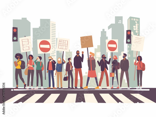 protesters taking a stand