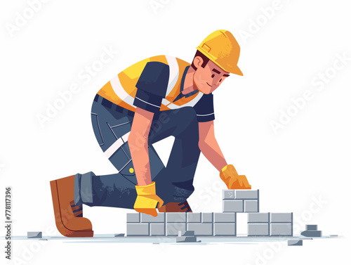 constructing the future: a builder's skillful labor.