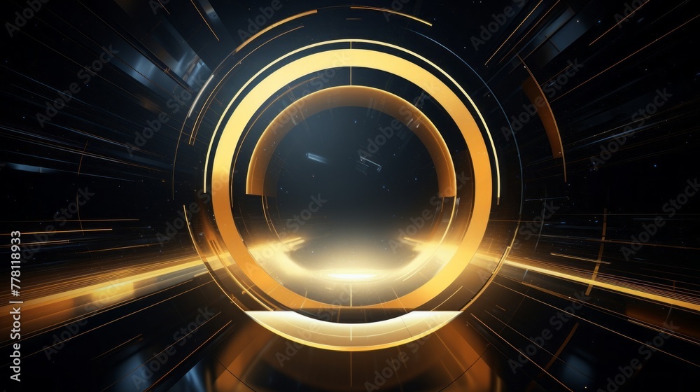 Abstract design resembling a portal to the future Abstract design resembling a portal to the future