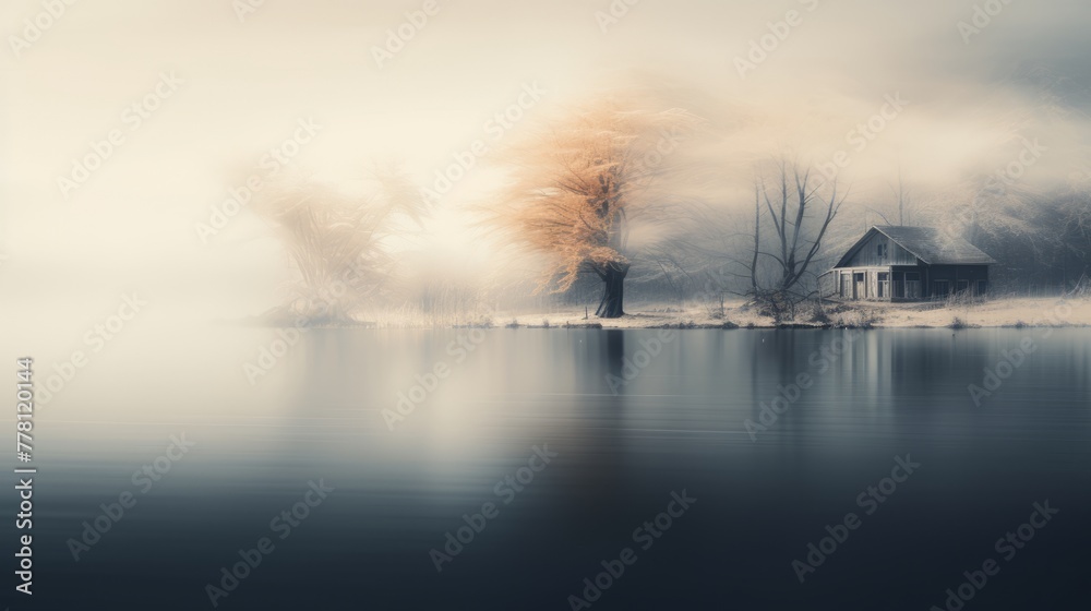 Obraz premium An undefined, blurred scene with a soft, dreamlike quality