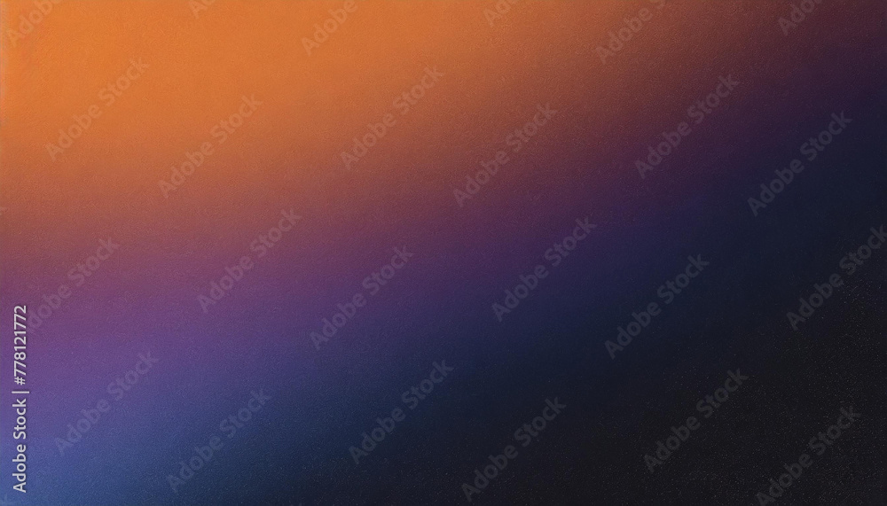 Purple orange black dark blue grainy gradient background, noise texture abstract header poster large banner design, copy space