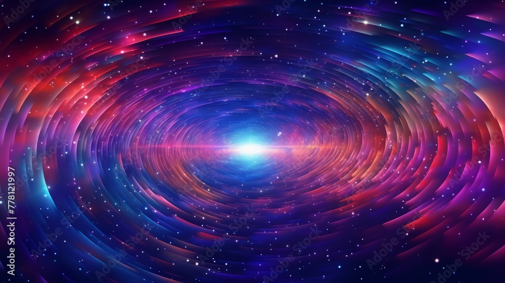 Obraz premium Cosmic hyper zoom illustration with starry patterns