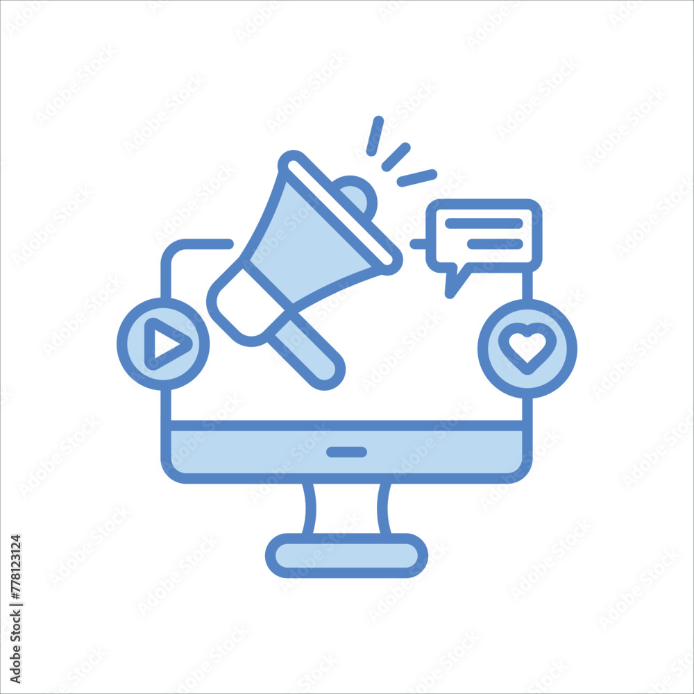 Advertising Campaign Icon editable stock vector icon Advertising Campaign Icon editable stock vector icon