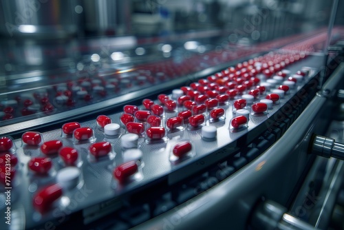Describes the journey of a pill from production in a pharmaceutical laboratory to sale and dispensing at a pharmacy.