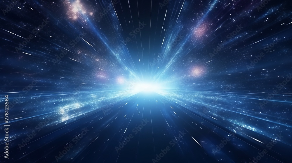 Futuristic hyper space tunnel with cosmic clouds Futuristic hyper space tunnel with cosmic clouds