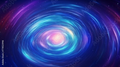 Hypnotic hyper space background with swirling galaxies