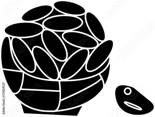 tropical illustration medjool silhouette fruit logo green icon date outline food palm tree sweet leaf brown dry harvest heap shape branch jerked preserved for vector graphic background