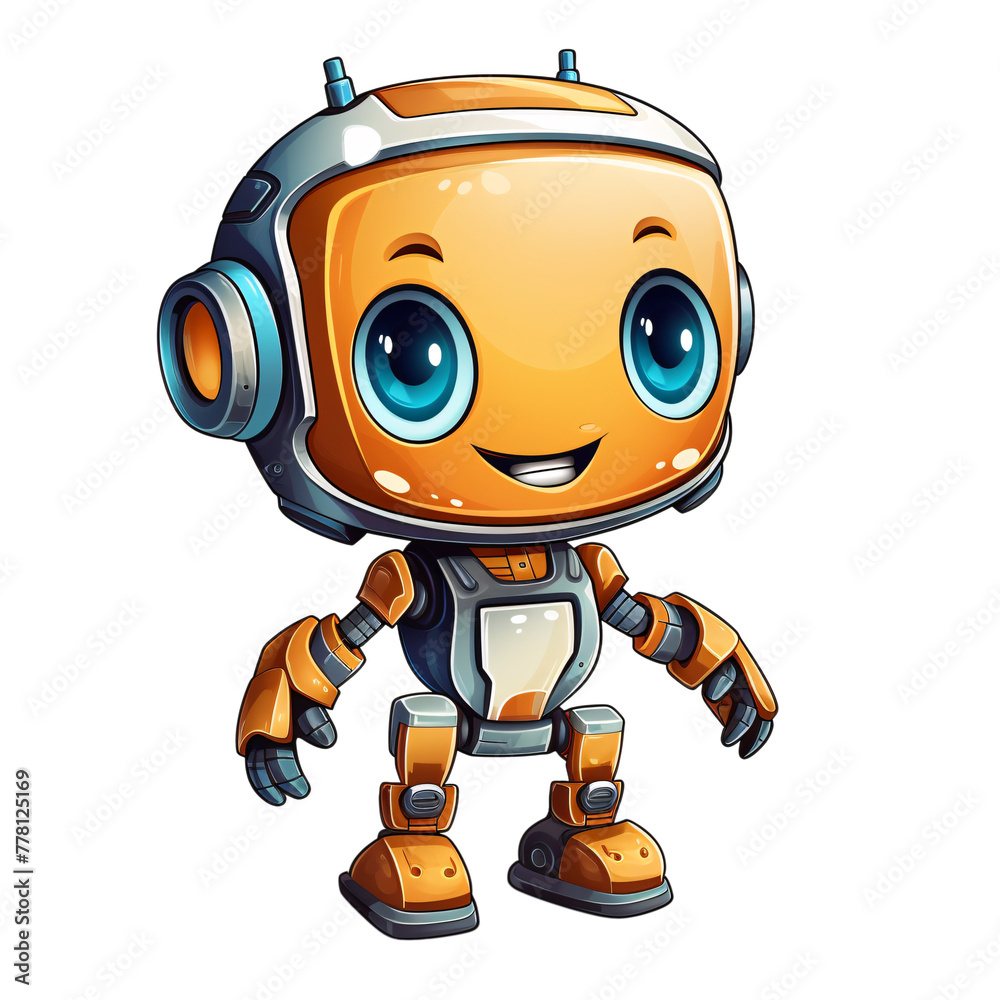 cartoon character of a robot