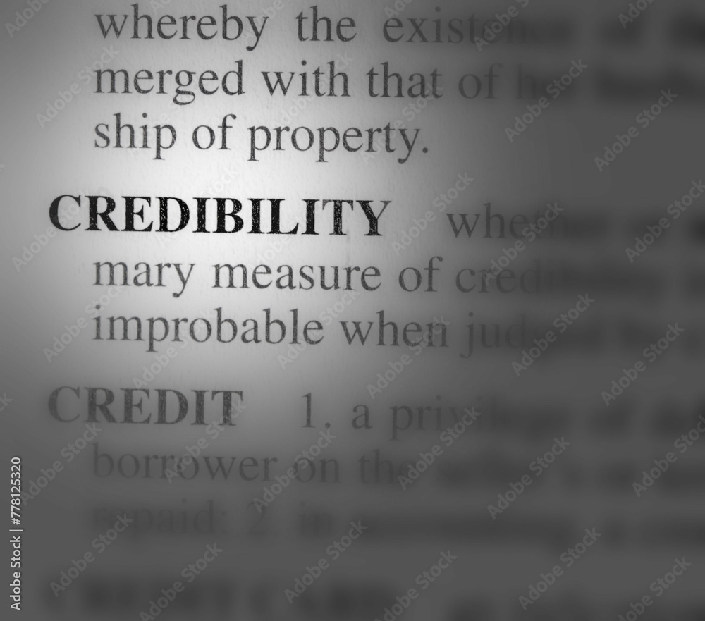 credibility  - obrazy, fototapety, plakaty 