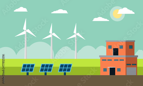 Renewable energy like hydro, solar, geothermal and wind power generation facilities