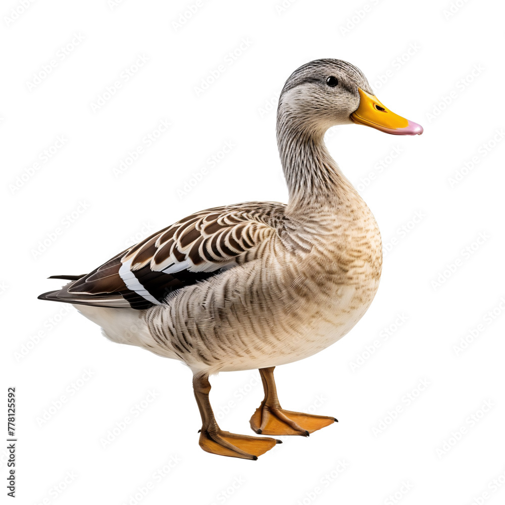 a duck standing on a white background a duck standing on a white background