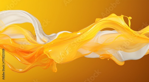 a yellow and white liquid