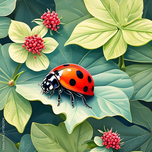 ladybug on a leaf © Rady