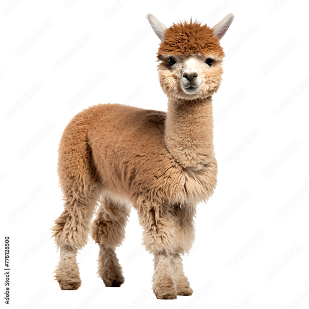 Fototapeta premium a llama with fluffy hair