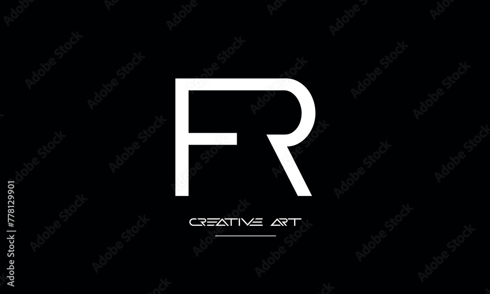 FR, RF, F, R abstract letters logo monogram FR, RF, F, R abstract letters logo monogram