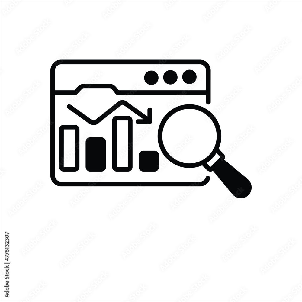 Market Research Icon editable stock vector icon Market Research Icon editable stock vector icon