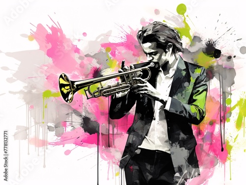 a man playing a trumpet
