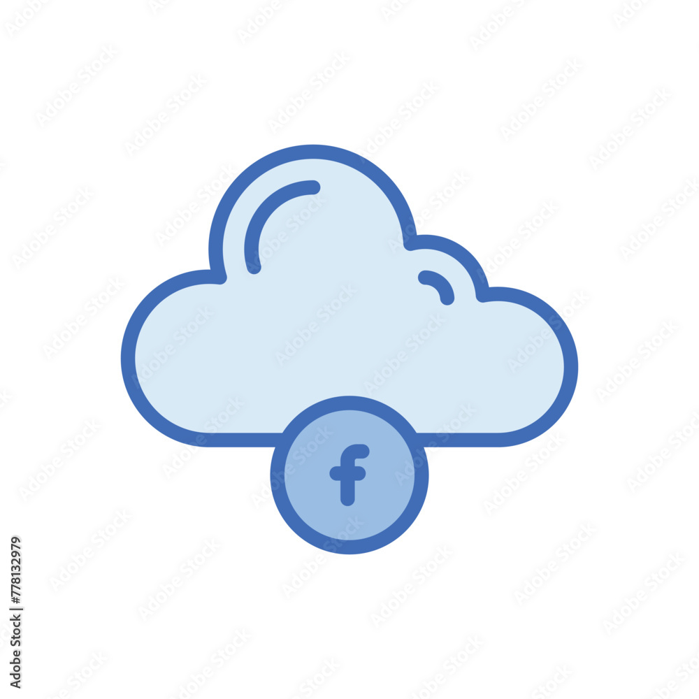 Social Media Cloud vector icon Social Media Cloud vector icon