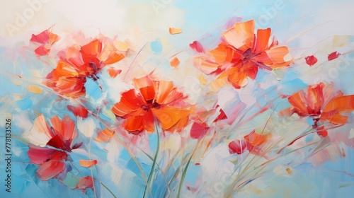 An impressionist painting with vibrant brushstrokes