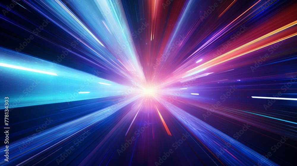 A 3d rendering of a vibrant hyper space journey A 3d rendering of a vibrant hyper space journey