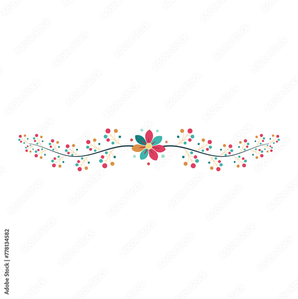 flower wreath flower leaf branch ornament floral divider flower wreath flower leaf branch ornament floral divider