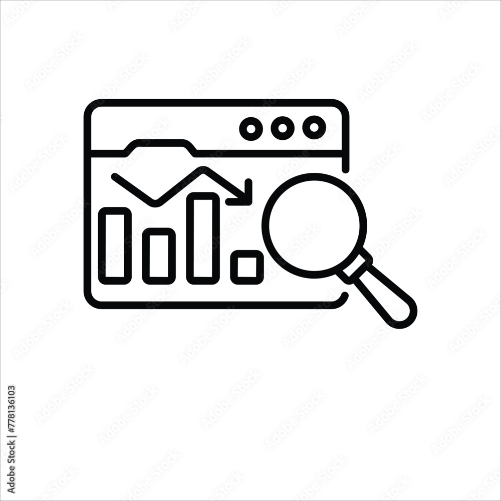 Market Research Icon editable stock vector icon Market Research Icon editable stock vector icon