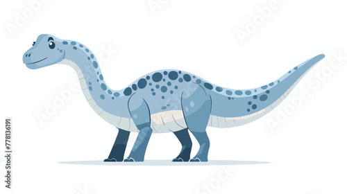 Cartoon happy corythosaurus Flat vector isolated on white