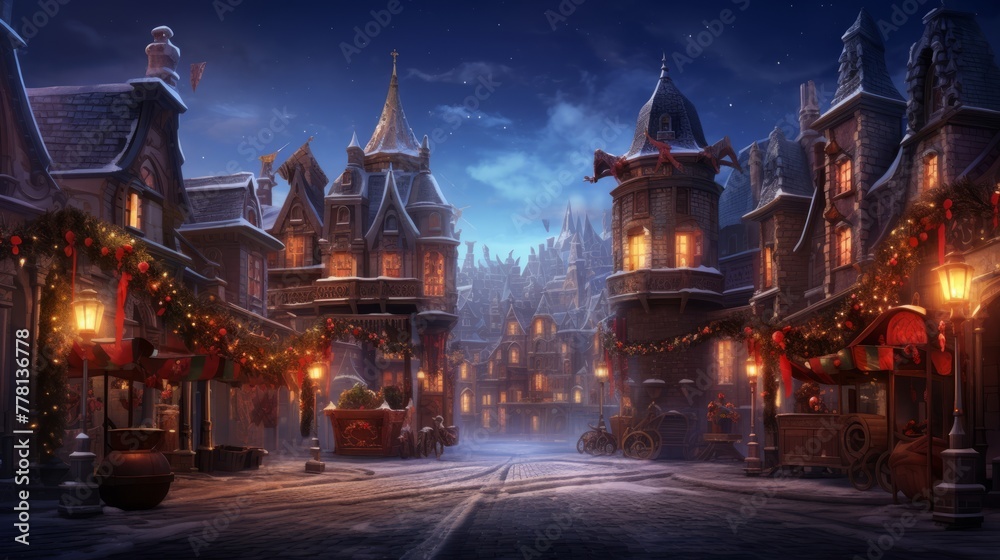 Captivating christmas background that transports you to a fantasy.