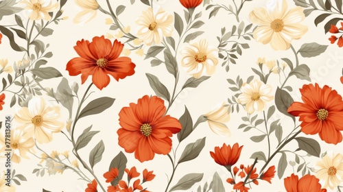 Vibrant floral with a beautiful mix of white and orange flowers