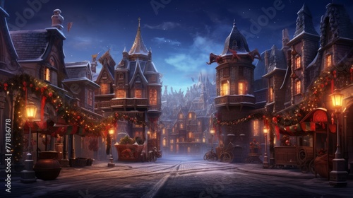 Captivating christmas background that transports you to a fantasy.