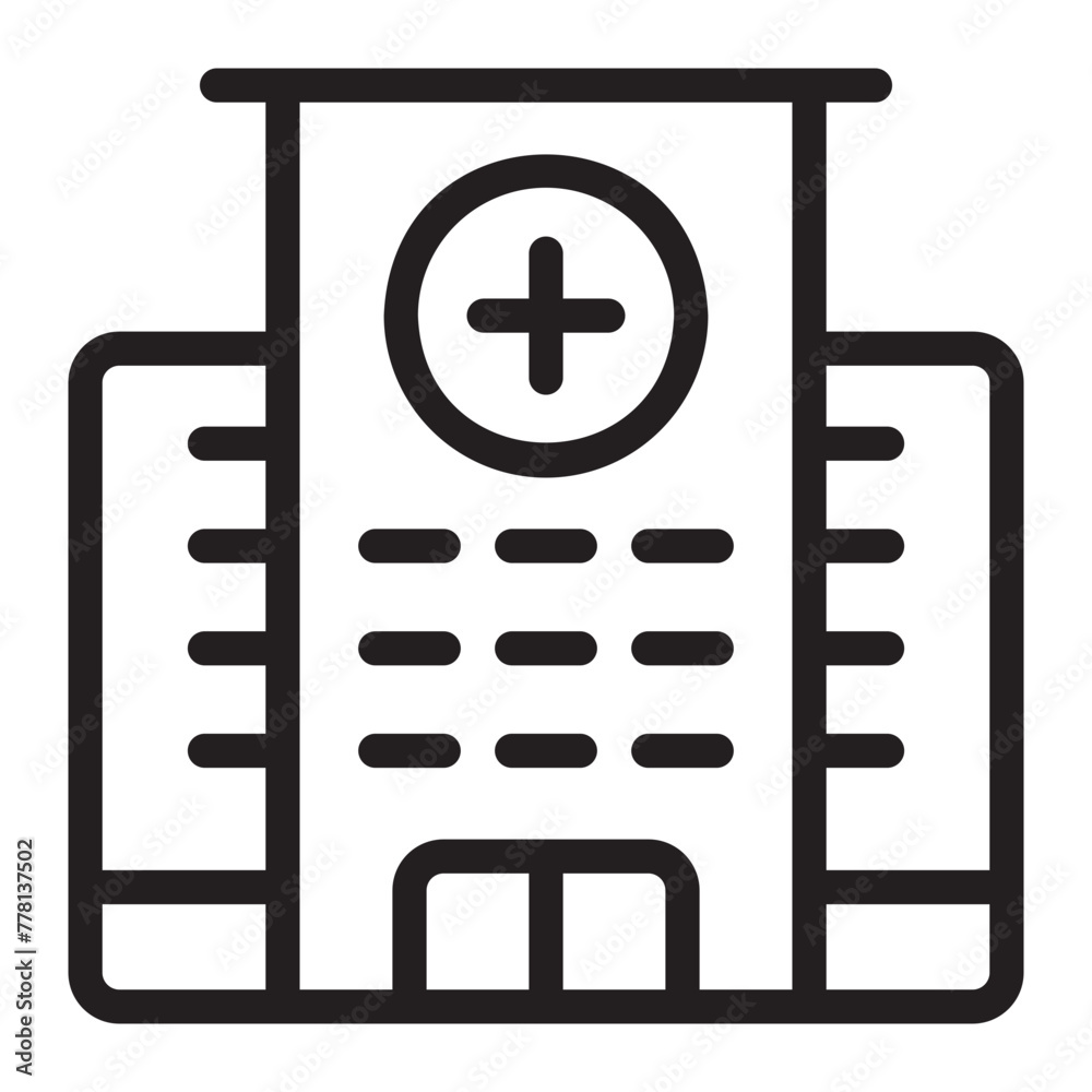 hospital line icon hospital line icon