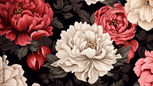 Detailed and artistic flower pattern with a handcrafted touch photo