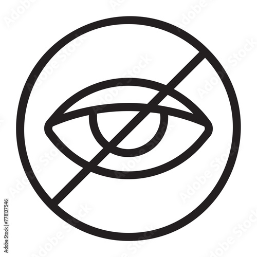 blind line icon