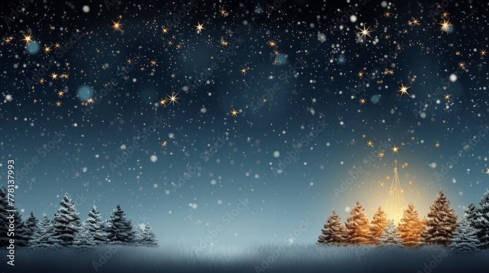 Naklejka premium Spirit of christmas through delightful scene and ample copy space