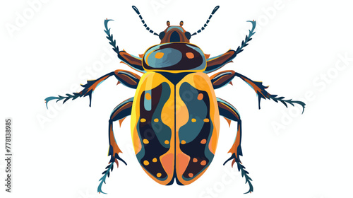 Isolated beetle Summer insect Animal Vector Flat vector © Aliha