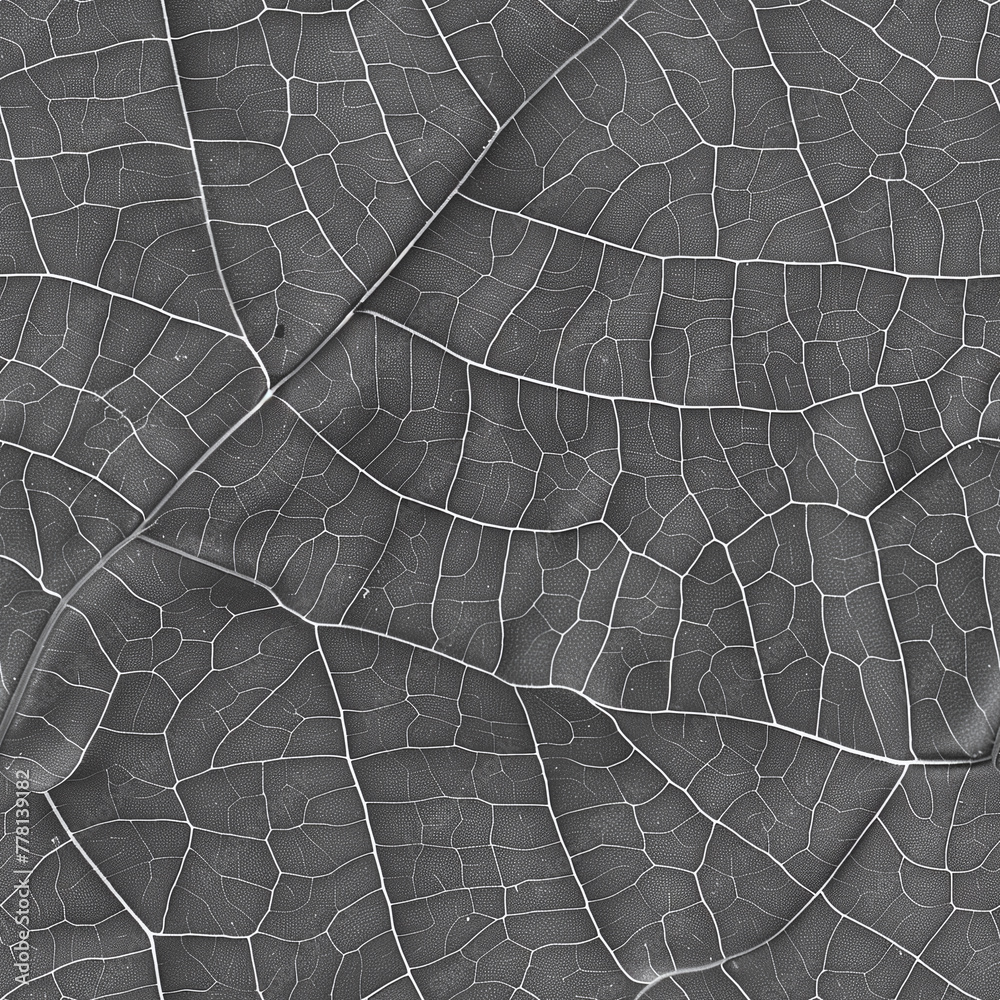 Monochrome Leaf Vein Network Texture