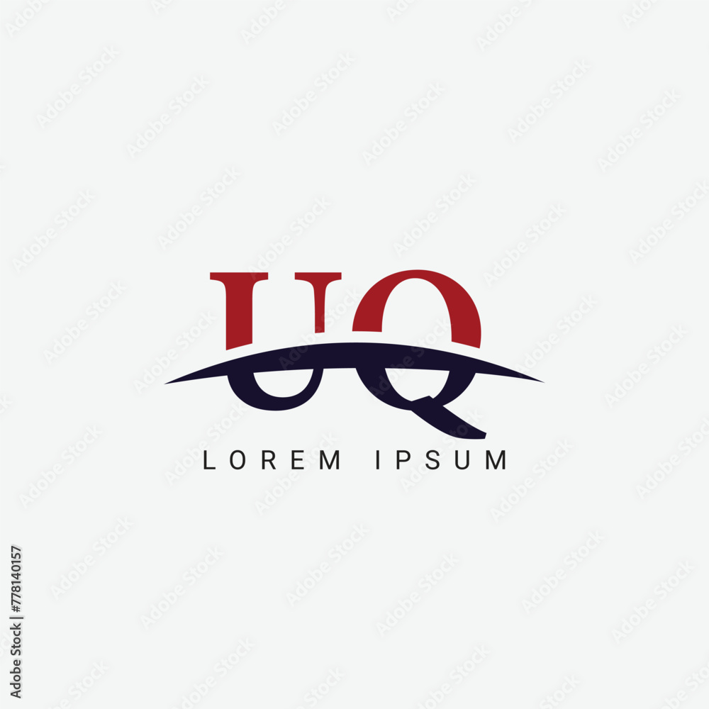 Alphabet UQ QU letter modern monogram style logo vector element Alphabet UQ QU letter modern monogram style logo vector element