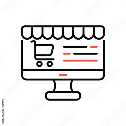 E-Commerce Icon editable stock vector icon