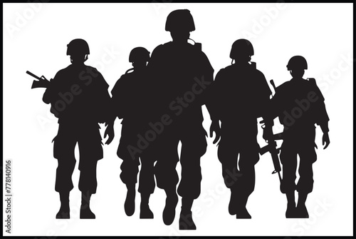 Army, Soldiers, Silhouette, Military, Defense, Patriotism, National service, Camouflage, Warfare, Brave, Valor, Heroic, Sacrifice, Duty, Honor, Courage, Uniform, Combat, Troops, Armed forces, Special 