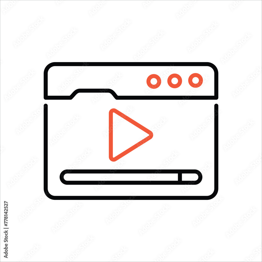 Video Marketing Icon editable stock vector icon Video Marketing Icon editable stock vector icon