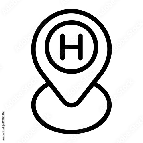 hotel line icon