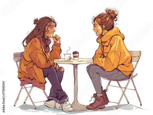 catching up over coffee